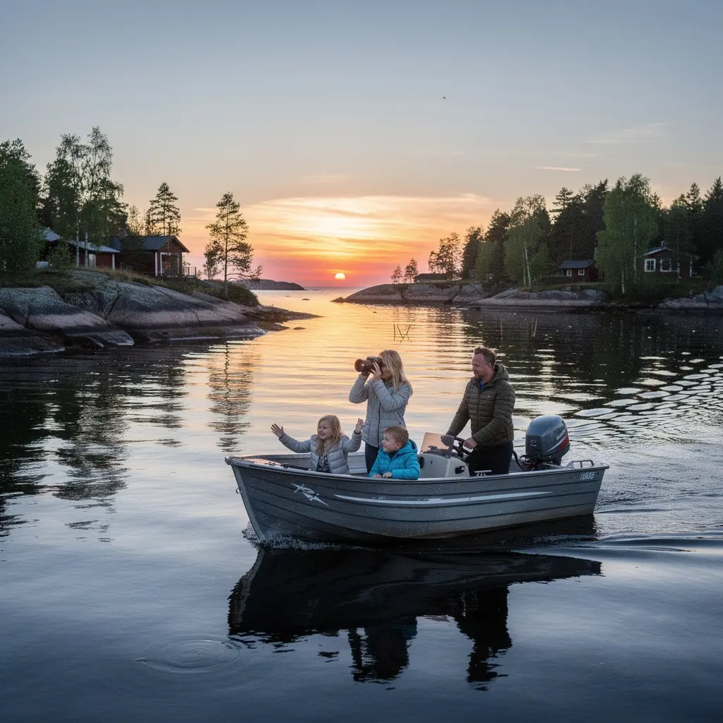 Looduslik maastik Lahemaa rahvuspargis, kus on matkarajad ja õitsev taimestik.